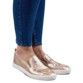 Zlatne tenisice s otiscima G82-5 zlatni 1