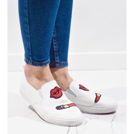 Bijele tenisice s printom G1202A-2 bijela 1