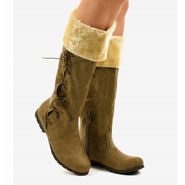 Smeđe, izolirane ravne čizme AF1151 smeđa 2