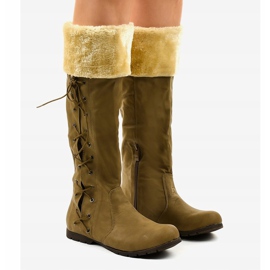 Smeđe, izolirane ravne čizme AF1151 smeđa 1