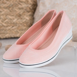 Super Me Ažurna balerina na klinu ružičasta 1