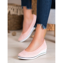 Super Me Ažurna balerina na klinu ružičasta 2