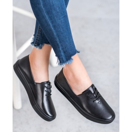 Filippo Elegantne kožne tenisice crna 1