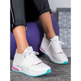 SHELOVET Vezane cipele od eko kože bijela 1