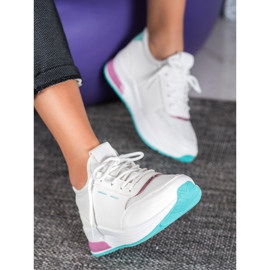 SHELOVET Vezane cipele od eko kože bijela 2