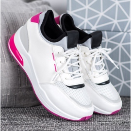 SHELOVET Vezane cipele od eko kože bijela 1