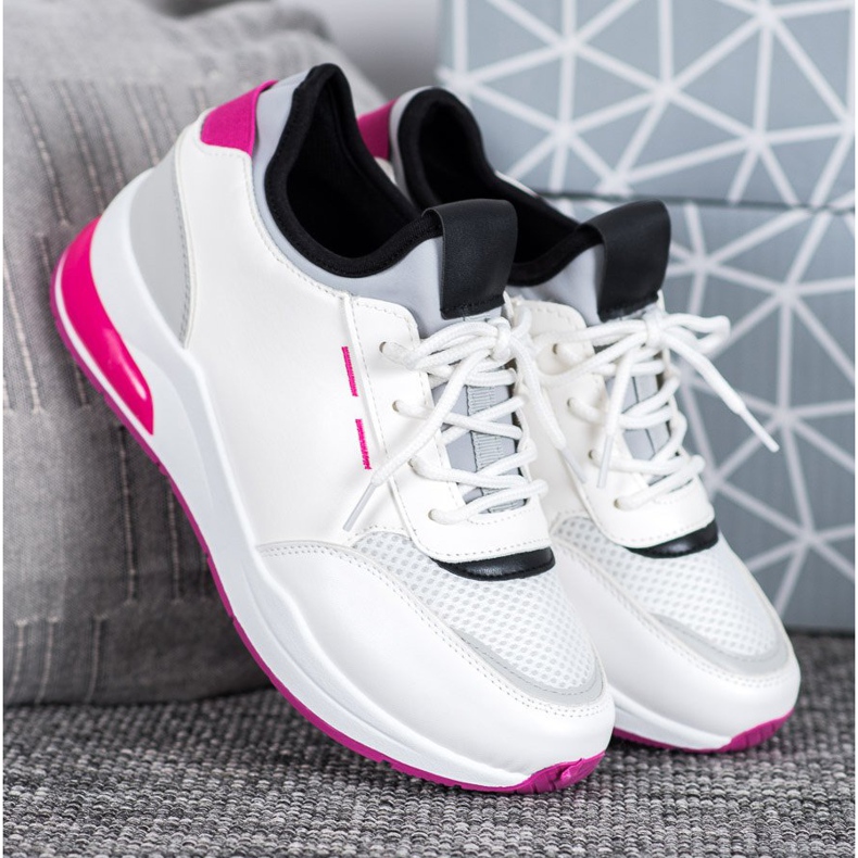 SHELOVET Vezane cipele od eko kože bijela 1