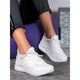 SHELOVET Vezane cipele od eko kože bijela 1