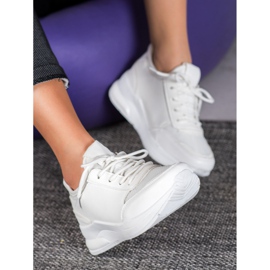 SHELOVET Vezane cipele od eko kože bijela 2