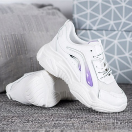 SHELOVET Modne tenisice na platformi bijela 1