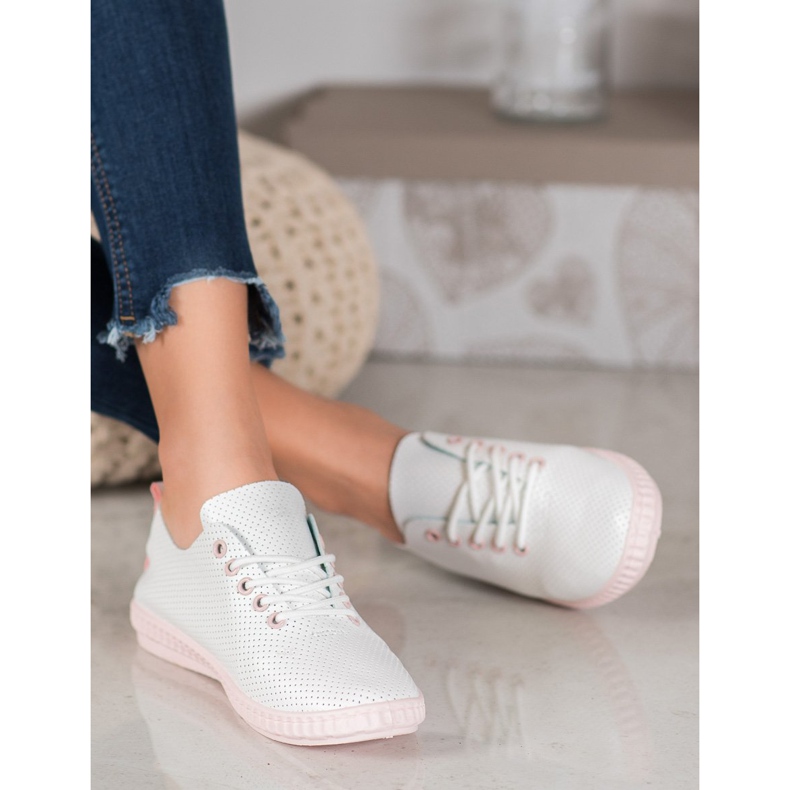 SHELOVET Lagane ažurne tenisice bijela 2