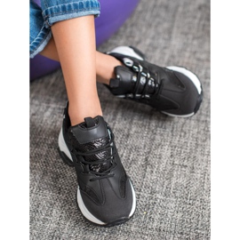 SHELOVET Tenisice sa platformom Snake Print crna 1