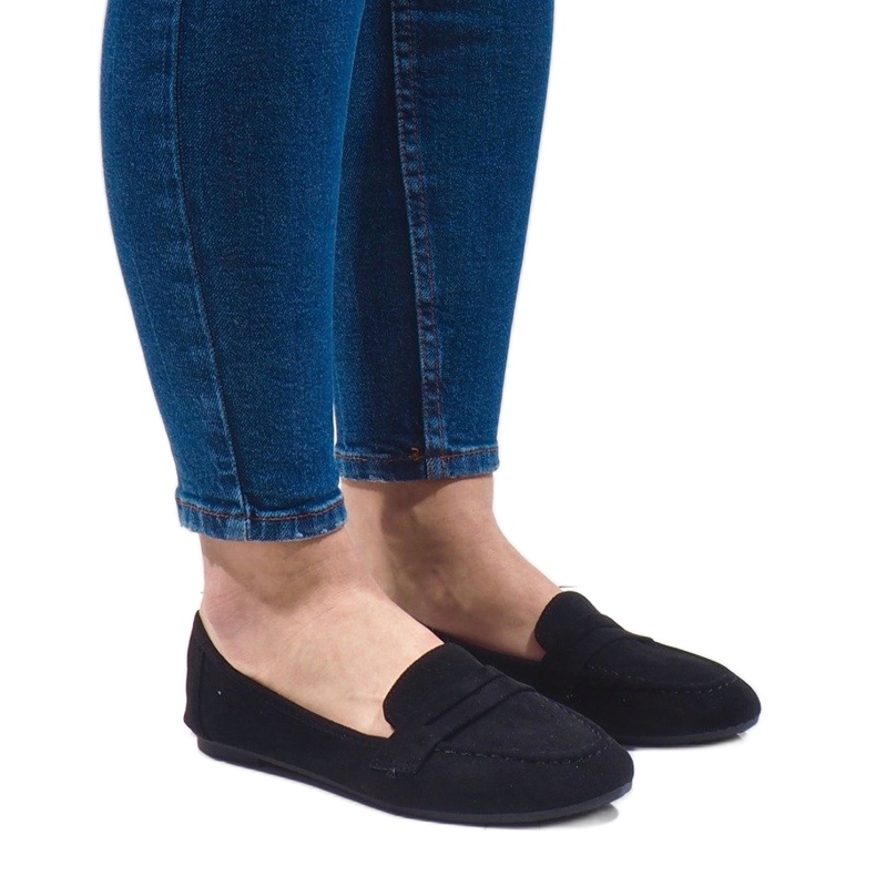 Crne balerinke od eko-antilopa B2030 crna 1