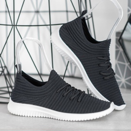 SHELOVET Tekstilne klizne cipele crna 1