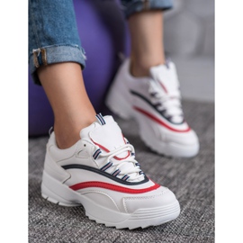 Weide Modne cipele na platformi bijela 1