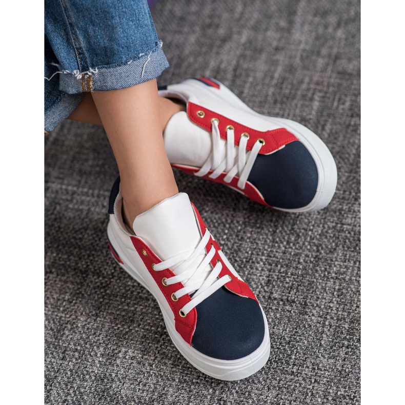 SHELOVET Sportske cipele od eko kože bijela višebojan 2