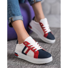 SHELOVET Sportske cipele od eko kože bijela raznobojna 1