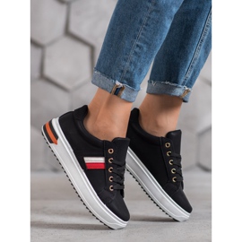 SHELOVET Sportske cipele od eko kože crno 2