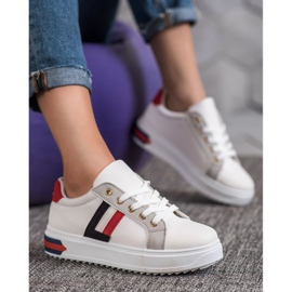 SHELOVET Sportske cipele od eko kože bijela višebojan 2