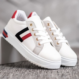 SHELOVET Sportske cipele od eko kože bijela višebojan 1