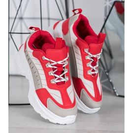 SHELOVET Modne cipele na platformi crvena višebojan 2