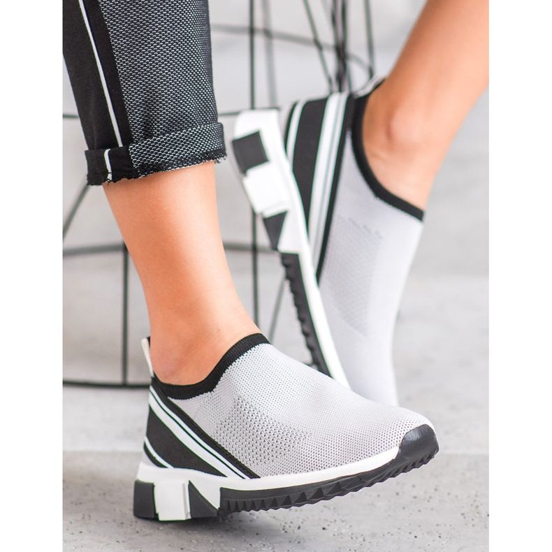 SHELOVET Klizne cipele s mrežom siva 2