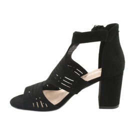 Gornje sandale od antilopa Sergio Leone SK903 crna 2