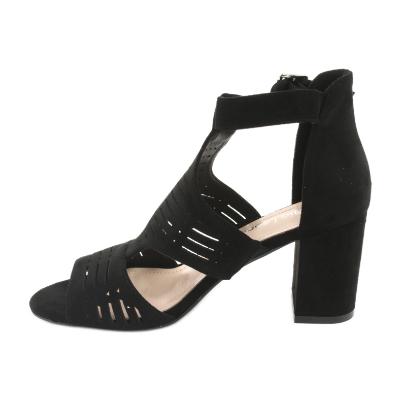 Gornje sandale od antilopa Sergio Leone SK903 crno 2