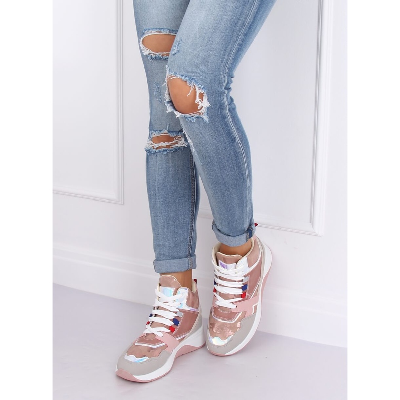 Visoke tenisice D20-2 Pink raznobojna 2