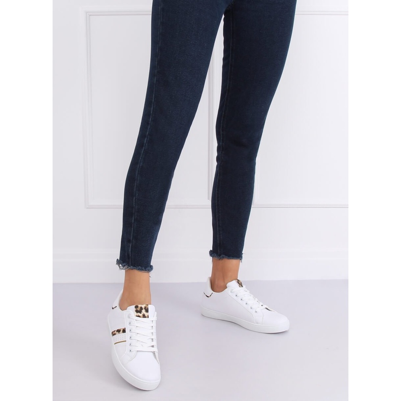 Bijele ženske tenisice K-388 BIJELE / LEOPARD bijela 2