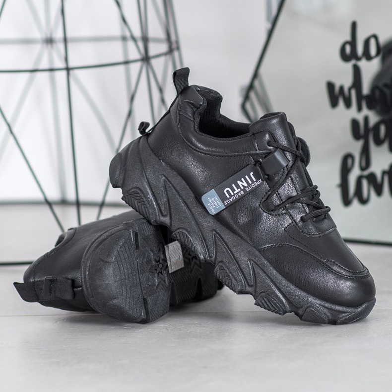 Bella Paris Crne tenisice na vezanje crno 1