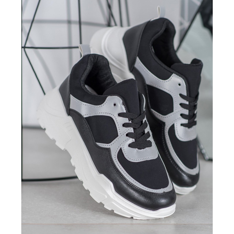 SHELOVET Klasične crne tenisice crna 2