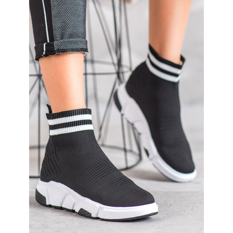 SHELOVET Klizne cipele s naramenicama crna 1