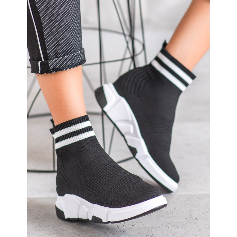 SHELOVET Klizne cipele s naramenicama crna 2