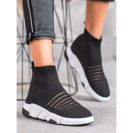 SHELOVET Klizne cipele s mrežom crno 1