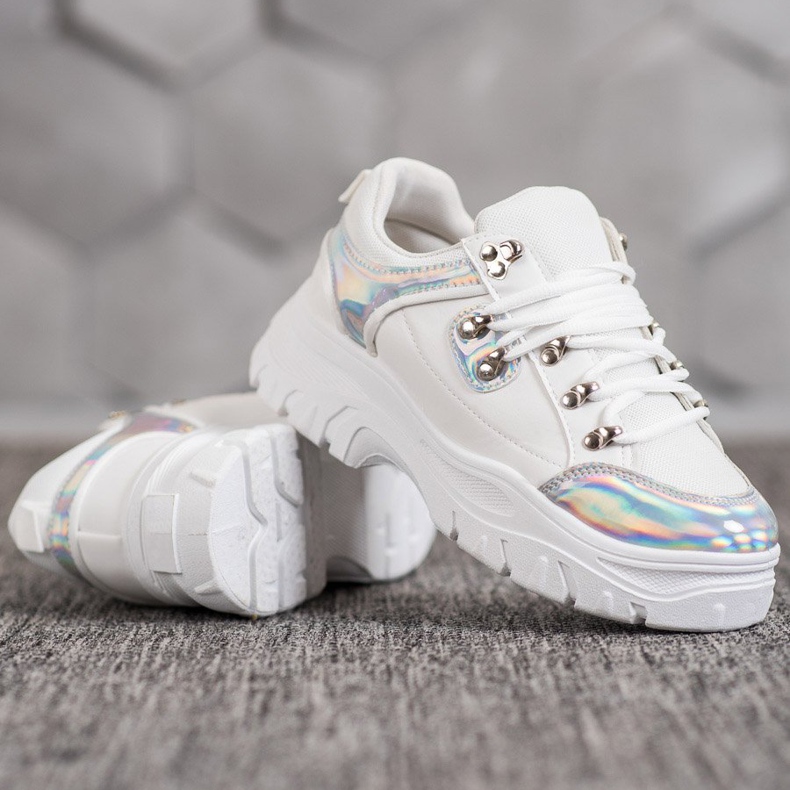 Weide Bijele cipele s Holo efektom bijela 1