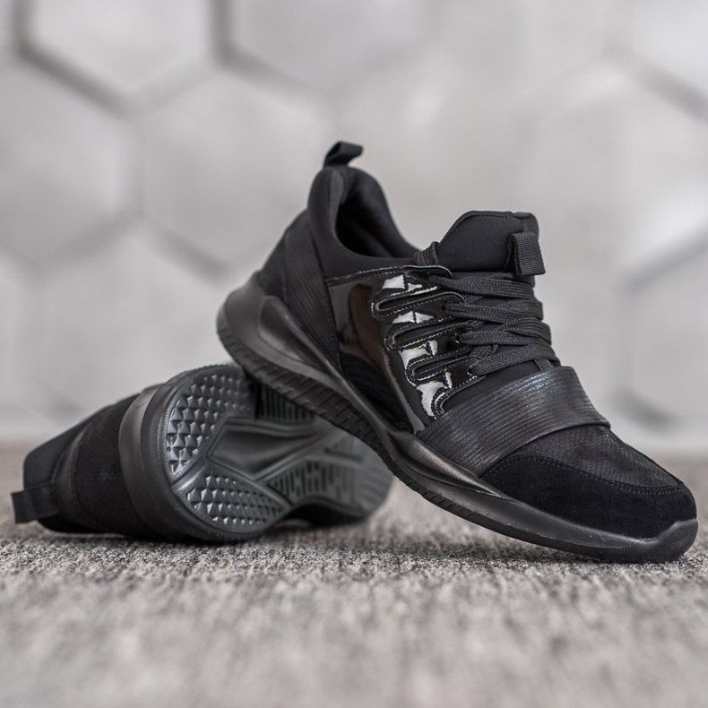 SHELOVET Crne modne sportske cipele crna 1