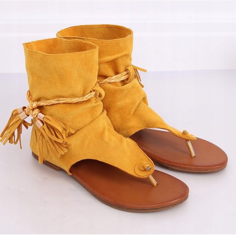 Japanke s gornjim dijelom meda SL1011 Žuta žuta boja 1