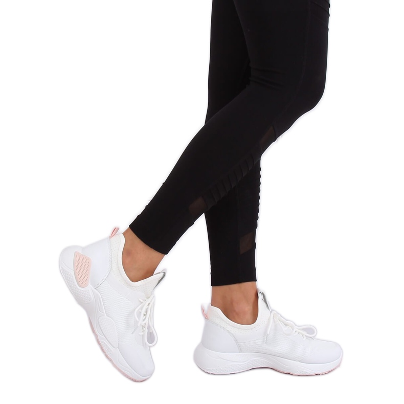 Sportske cipele od bijele mreže B0-547 Ružičasta bijela 1