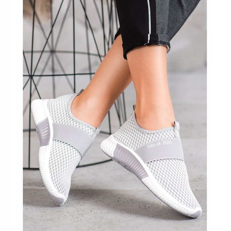 SHELOVET Klizne modne cipele siva 2