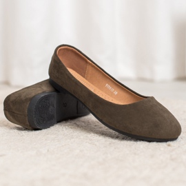 Diamantique Klasične balerine od antilopa višebojan zelena 2