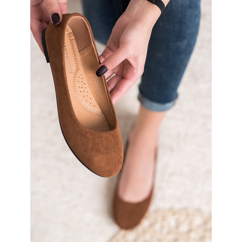 Diamantique Klasične balerine od antilopa smeđa 1