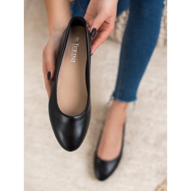 SHELOVET Klasična balerina od eko kože crna 1