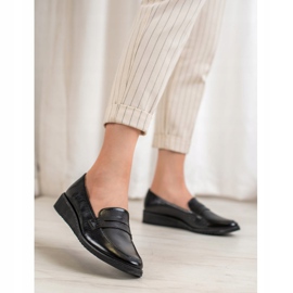 Goodin Mokasine s crnim klinom crna 1