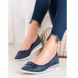 Goodin Ažurne pumpe s klinom plava 2