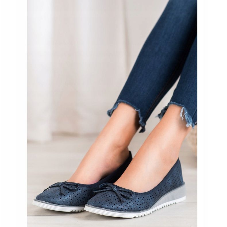 Goodin Ažurne pumpe s klinom plava 1