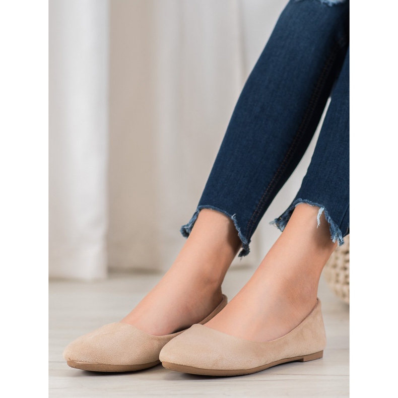 SHELOVET Udobne balerine smeđa 1