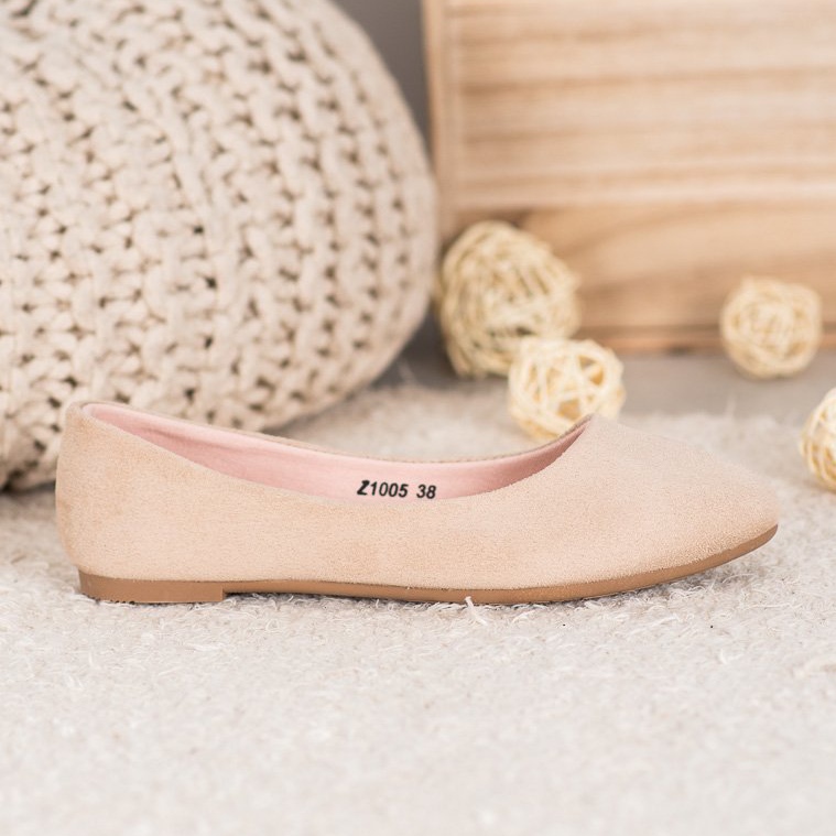 SHELOVET Udobne balerine smeđa 2