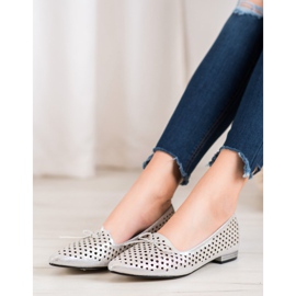 Goodin Elegantne ažurne balerine siva 2