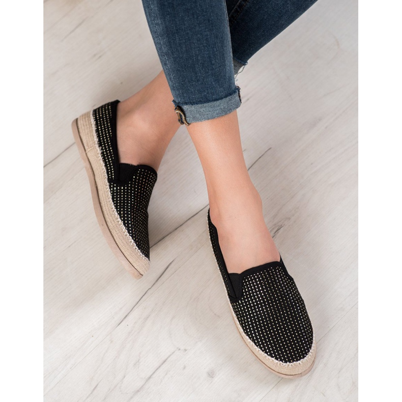SHELOVET Modne espadrile crna 1